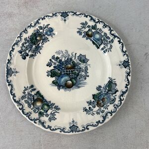 Vintage Mason's Ironstone‎ Blue "FRUIT BASKET" Dessert Bread Butter Plate